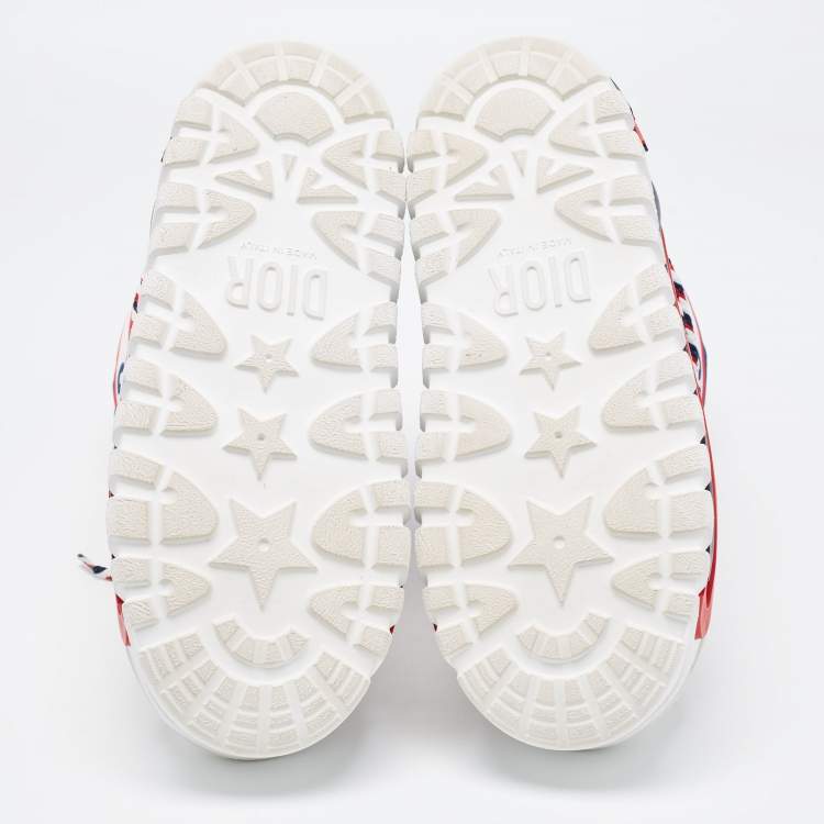 Pre Owned Dior Multicolor Nylon and Leather DiorAlps Ankle Boots Size 39-40