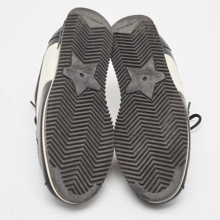 Pre Owned Dior Black/White Leather Diorun Sneakers Size 38
