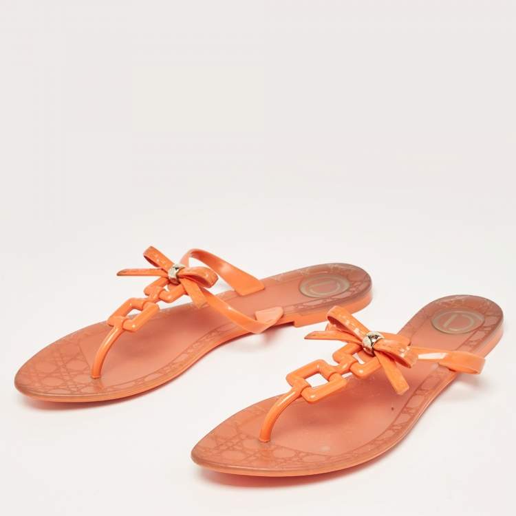 Tory Burch Blossom Jelly Thong Sandals, $125 | Saks Fifth Avenue | Lookastic