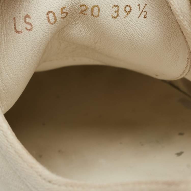 Pre Owned Dior White Canvas Walk'n'Dior Low Top Sneakers Size 39.5