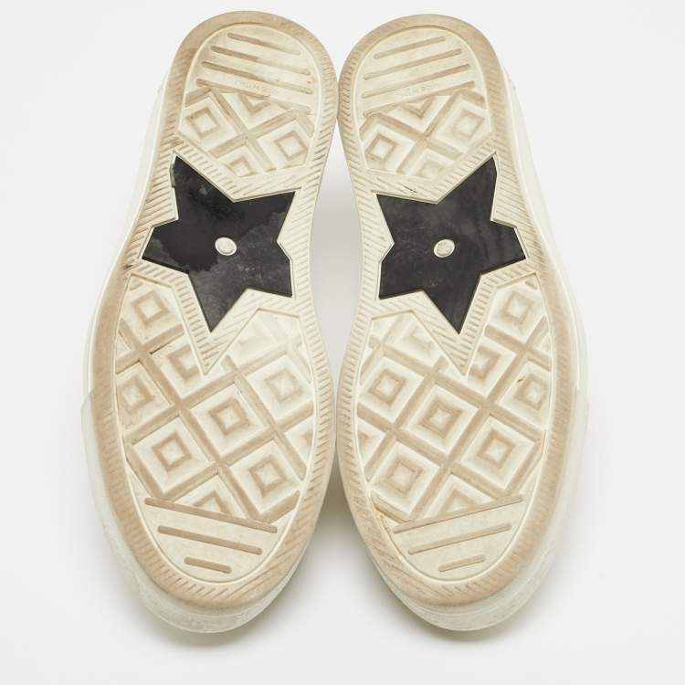 Pre Owned Dior White Canvas Walk'n'Dior Low Top Sneakers Size 39.5