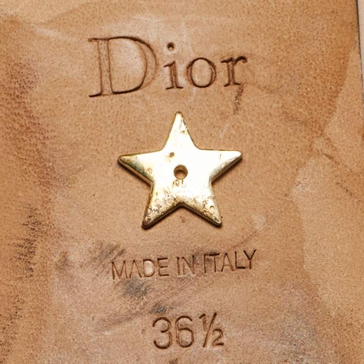 Pre Owned Dior Beige Technical Fabric J'Adior Ballerina Slingback Flats Size 36.5