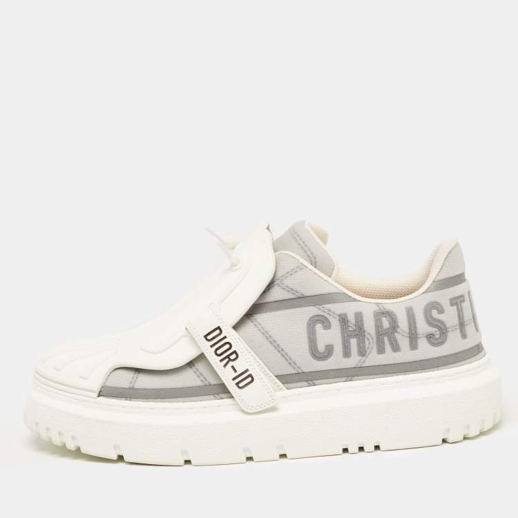 Dior White/Grey Rubber and Mesh Dior ID Low Top Sneakers Size 39 Dior | The  Luxury Closet