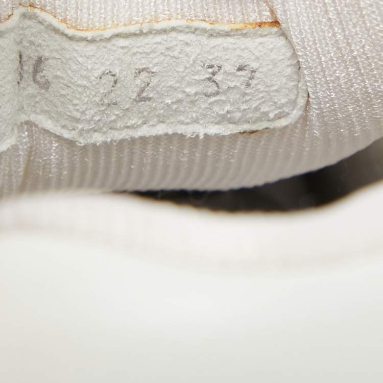 Pre Owned Dior White Leather  B27 Low Top Sneakers Size 37