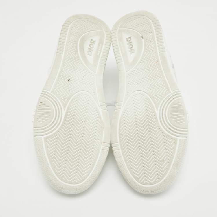 Pre Owned Dior White Leather  B27 Low Top Sneakers Size 37
