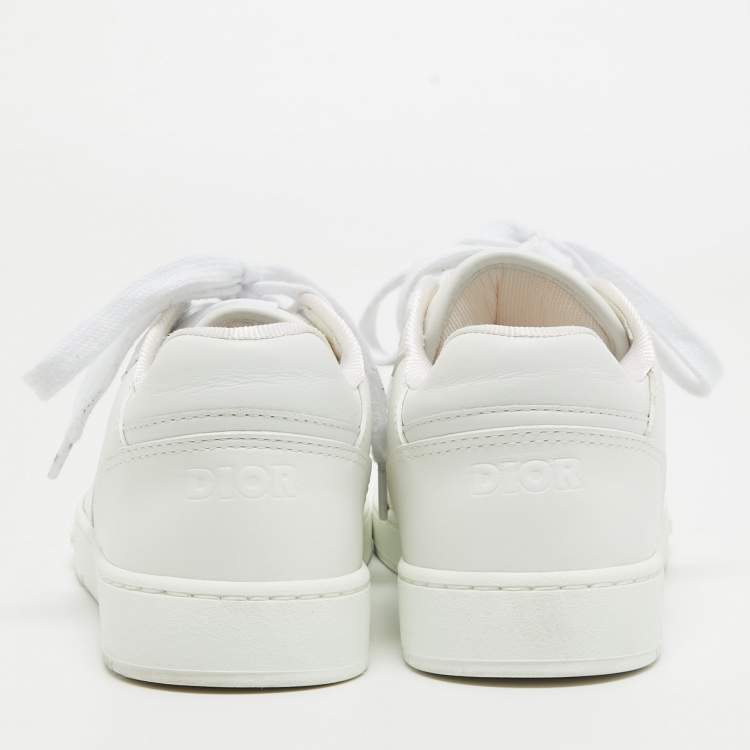Pre Owned Dior White Leather  B27 Low Top Sneakers Size 37