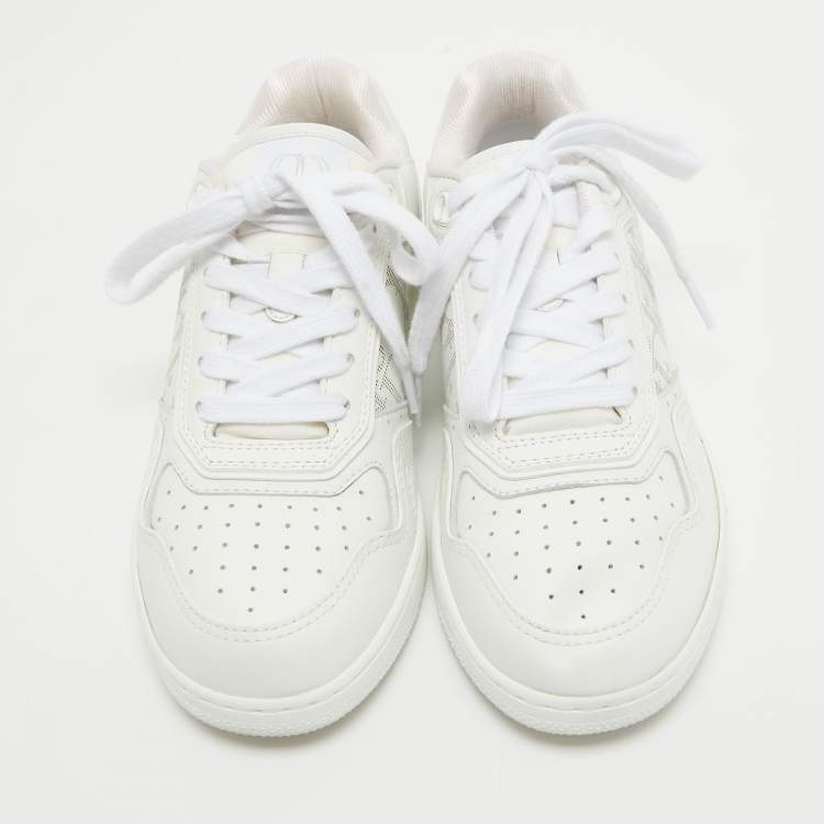 Pre Owned Dior White Leather  B27 Low Top Sneakers Size 37
