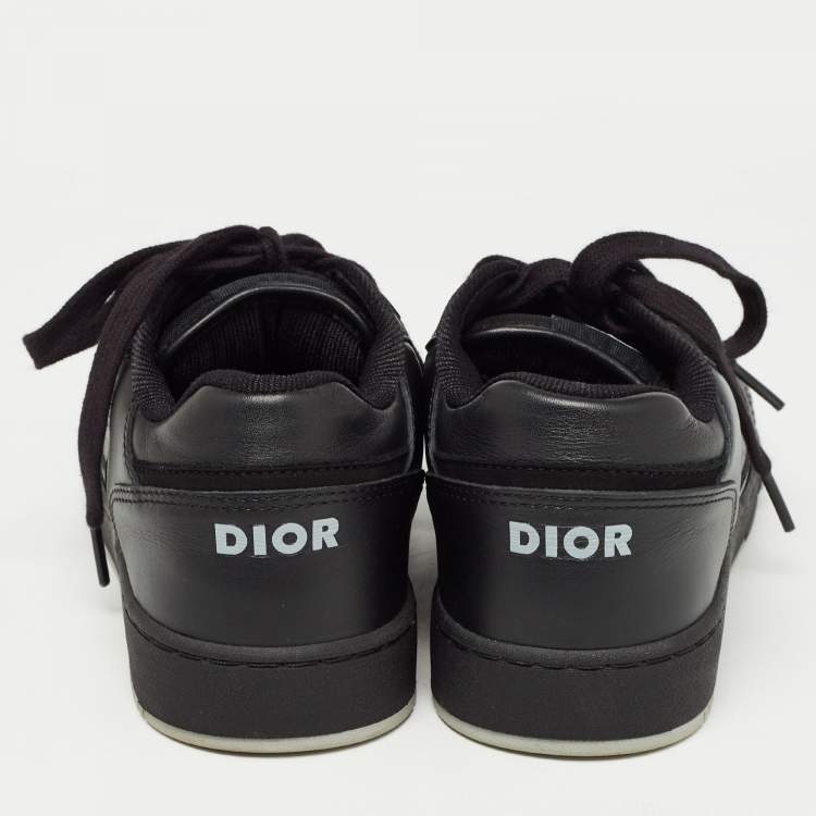 Pre Owned Dior Black Leather B27 Low Top Sneakers Size 37