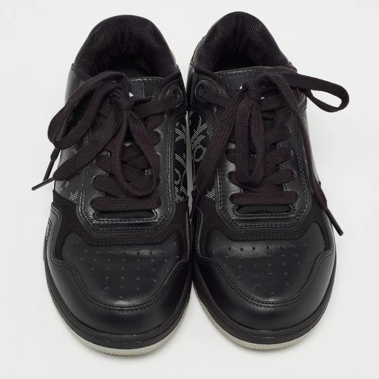 Pre Owned Dior Black Leather B27 Low Top Sneakers Size 37