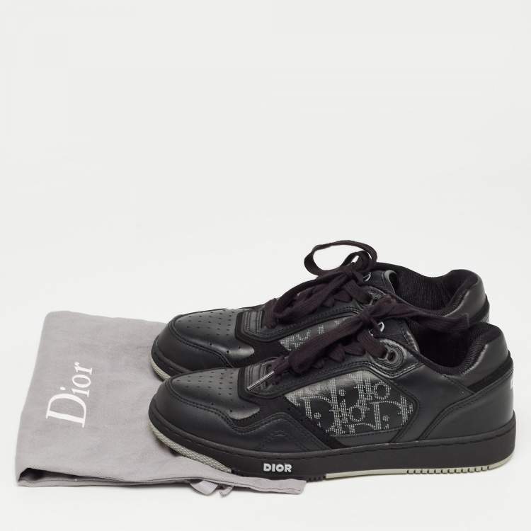 Pre Owned Dior Black Leather B27 Low Top Sneakers Size 37