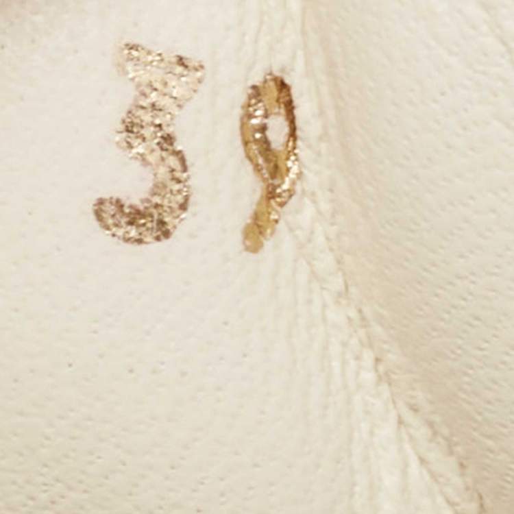 Pre Owned Dior Navy Blue/White Floral Embroidered Canvas Walk'n'Dior Sneakers Size 39