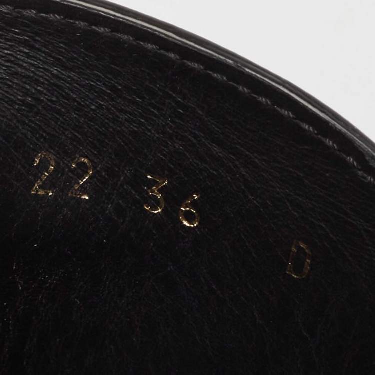 Pre Owned Dior Black Leather Slip On Loafers Size 36