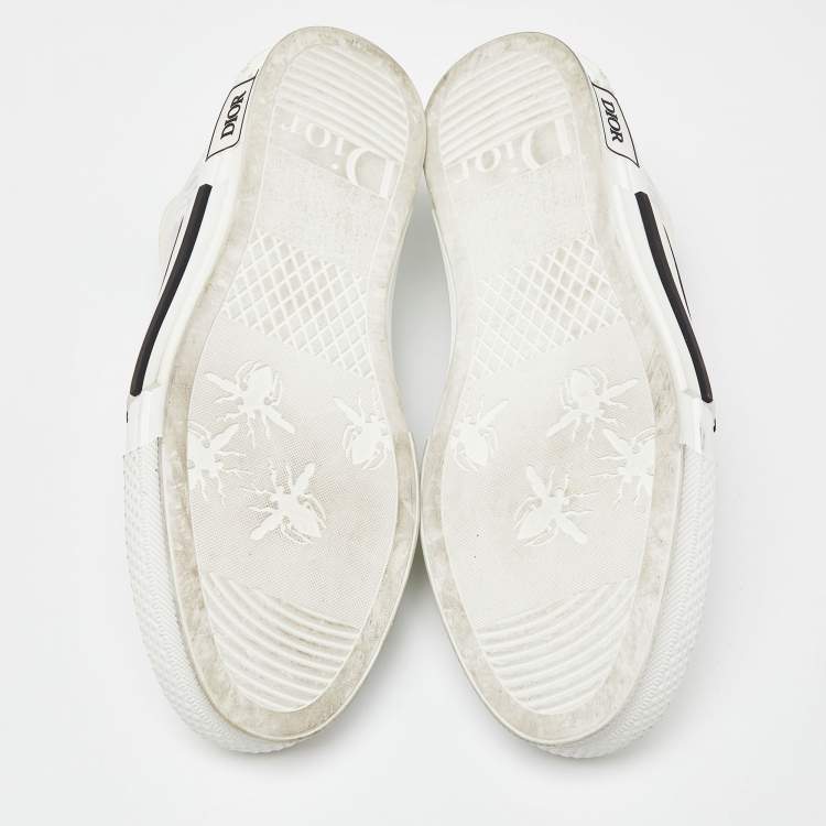 Pre Owned Dior White Oblique Mesh and Rubber B23 Low Top Sneakers Size 39