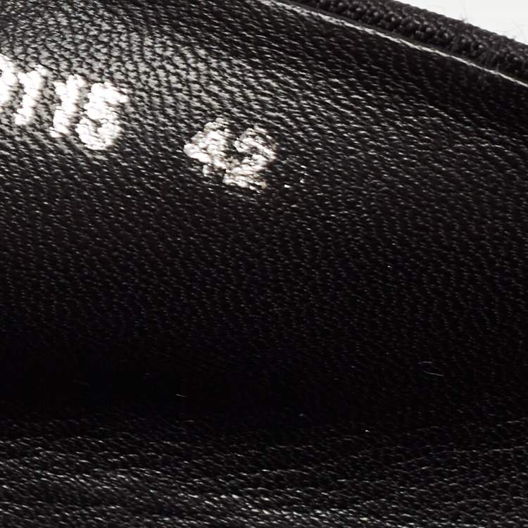 Pre Owned Dior Black Canvas Crystal Embellished Slip On Espadrille Flats Size 42 