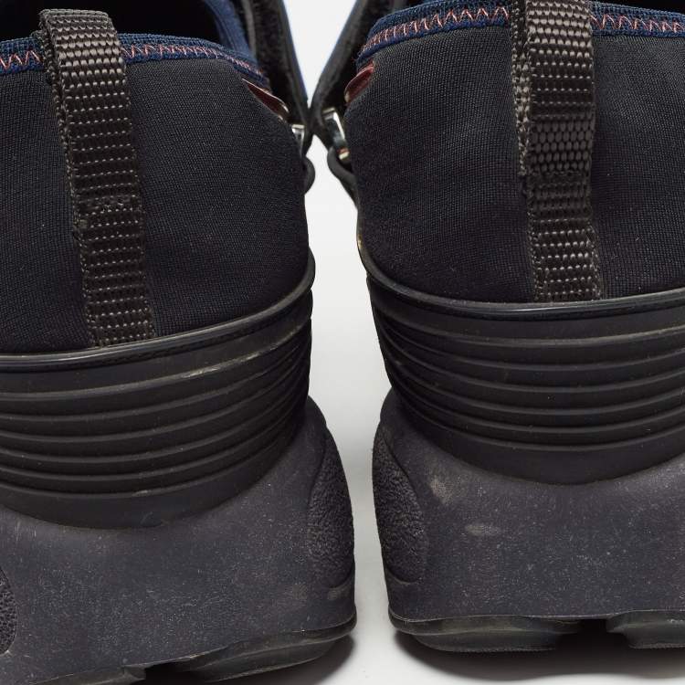 Pre Owned Dior Black Neoprene and Mesh Embellished Fusion Sneakers Size 39