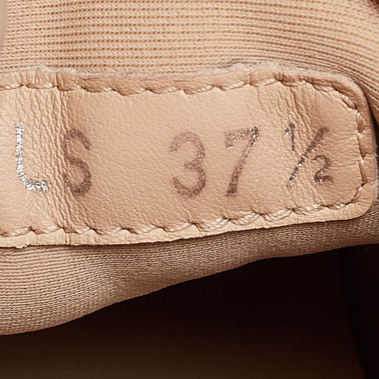 Pre Owned Dior Beige Leather and PVC D-Connect Sneakers Size 37.5