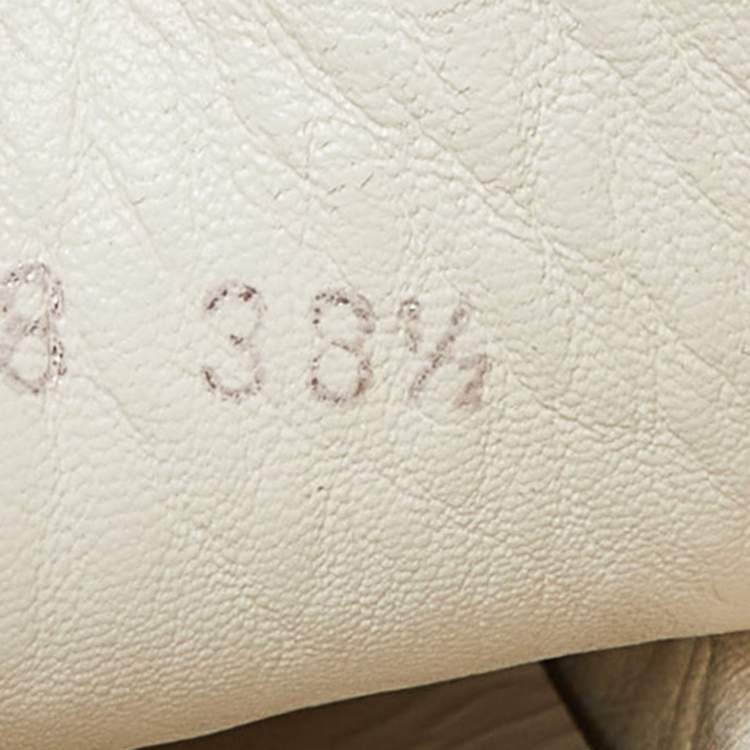 Pre Owned Dior Cream Canvas Walk'n'Dior Sneakers Size 38.5