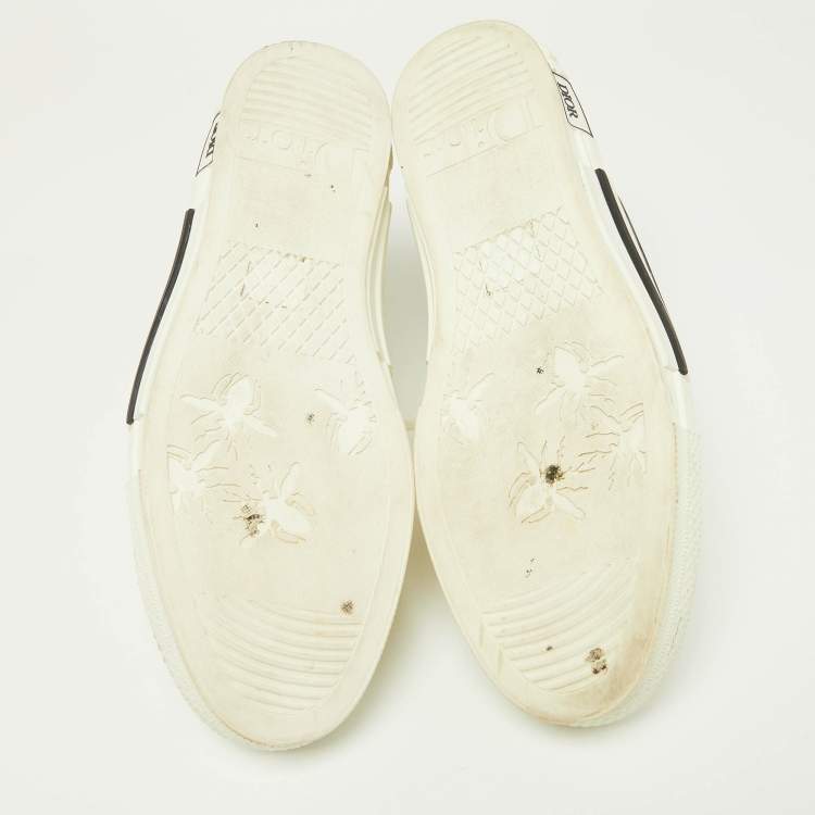 Pre Owned Dior White Mesh and Rubber B23 High Top Sneakers Size 45