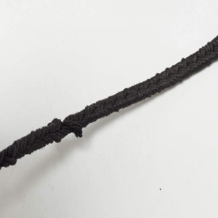 Pre Owned Dior Black Embroidered Mesh Poeme Ankle Tie Ballet Flats Size 37