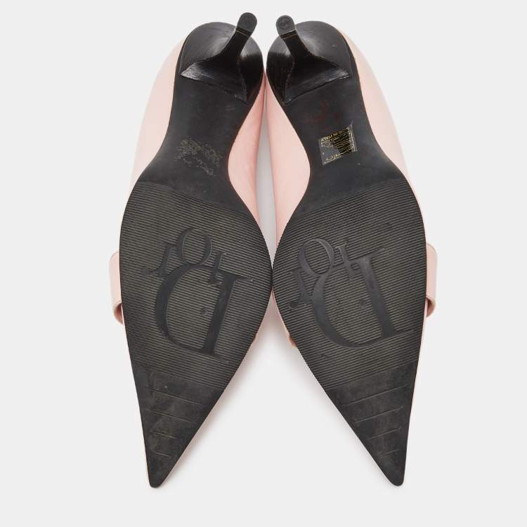 Pre Owned Dior Pink Leather Pointed Toe Pumps Size 40