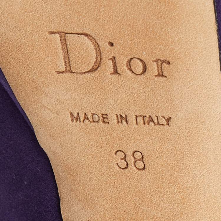 Pre Owned Dior Purple Suede Miss Dior Platform Pumps Size 38