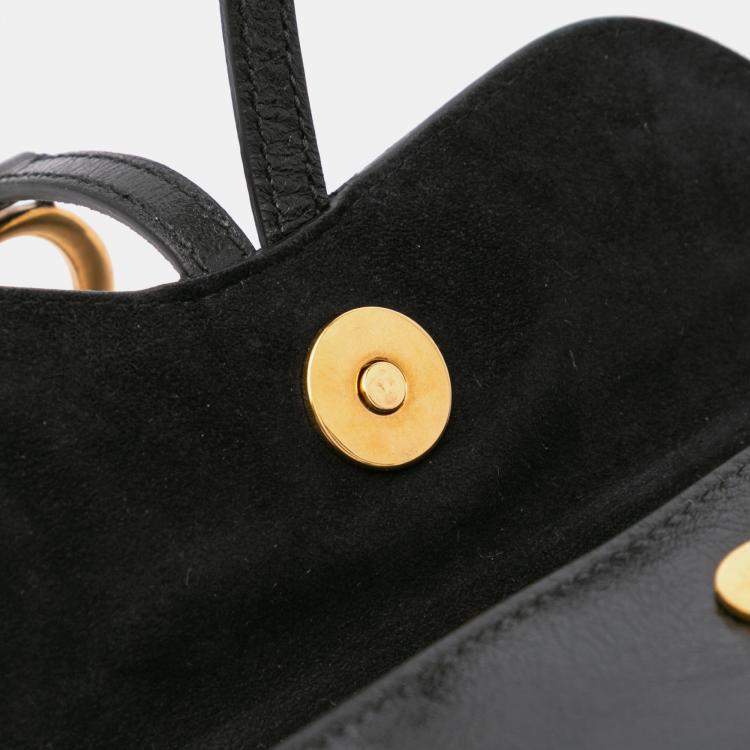 Pre Owned   Dior Leather Saddle Belt Pouch