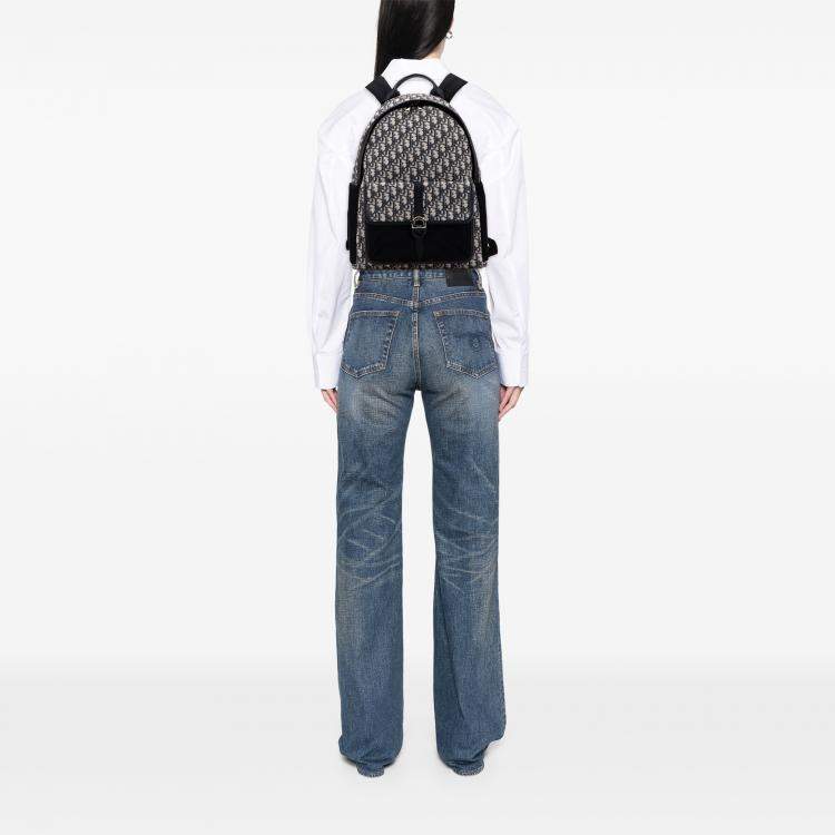 Pre Owned Dior Oblique Canvas 8 Backpack