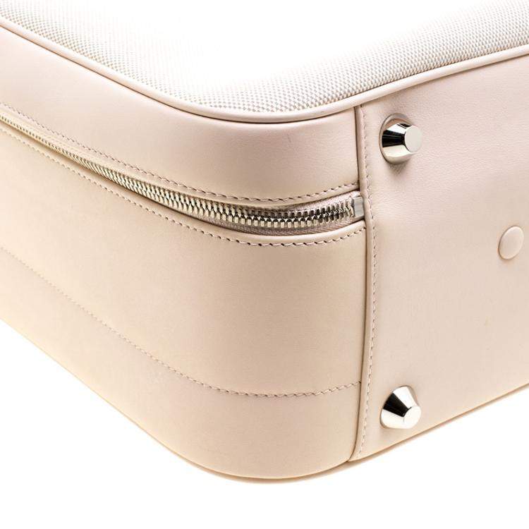 Pre Owned Dior Beige/Pink Canvas and Leather Nappy Suitcase