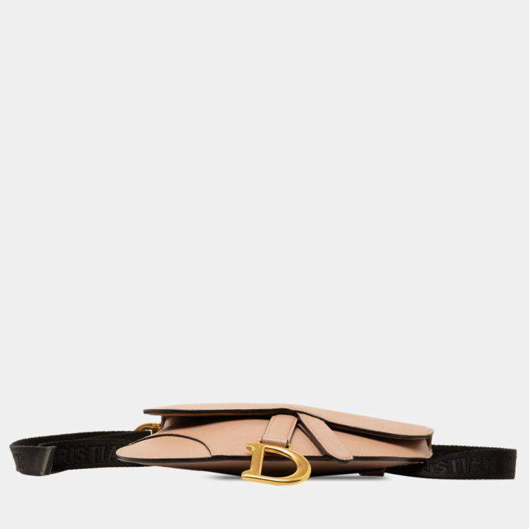 Pre Owned Dior Leather Saddle Belt Bag