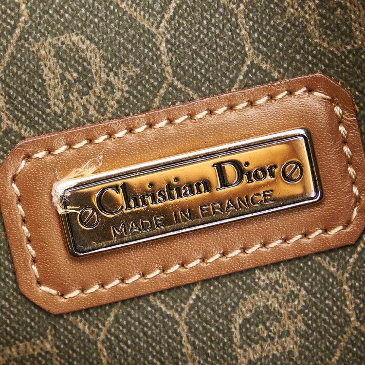 Pre Owned Dior Brown Honeycomb Travel Bag