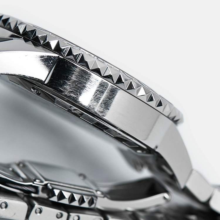 Pre Owned Dior Black Diamond Paved Stainless Steel Christal CD11311BM001 Women's Wristwatch 33 mm