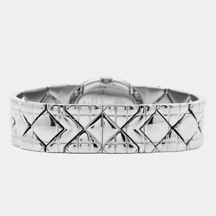 مملوكة مسبقًا Christian Dior Mother of Pearl Stainless Steel Lady Dior D90-100 Women's Wristwatch 21 mm