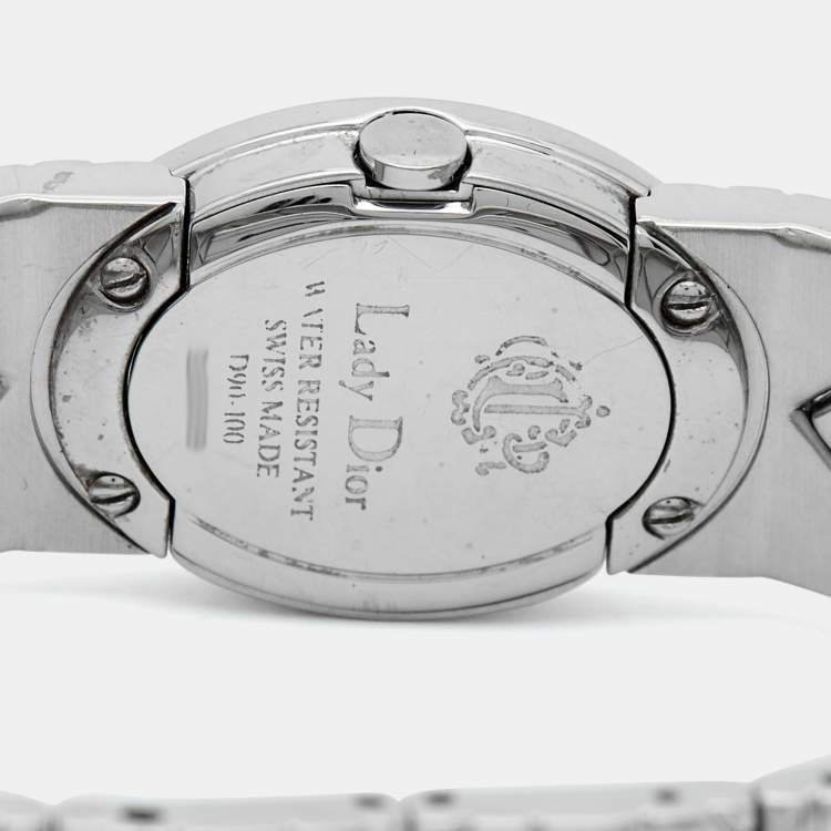 مملوكة مسبقًا Christian Dior Mother of Pearl Stainless Steel Lady Dior D90-100 Women's Wristwatch 21 mm