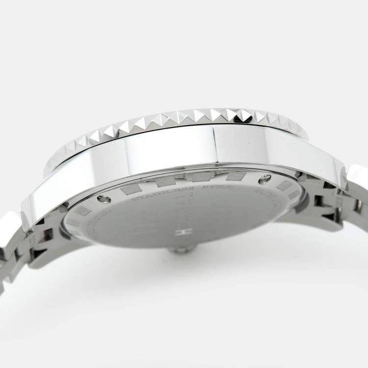 Pre Owned Dior Silver Dial Stainless Steel Christal CD113116M001 Women's Wristwatch 33 mm