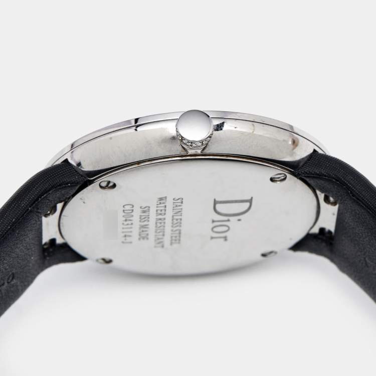 Pre Owned Dior Mother Of Pearl Diamond Stainless Steel La D De Dior CD043114A001 Women's Wristwatch 38 mm