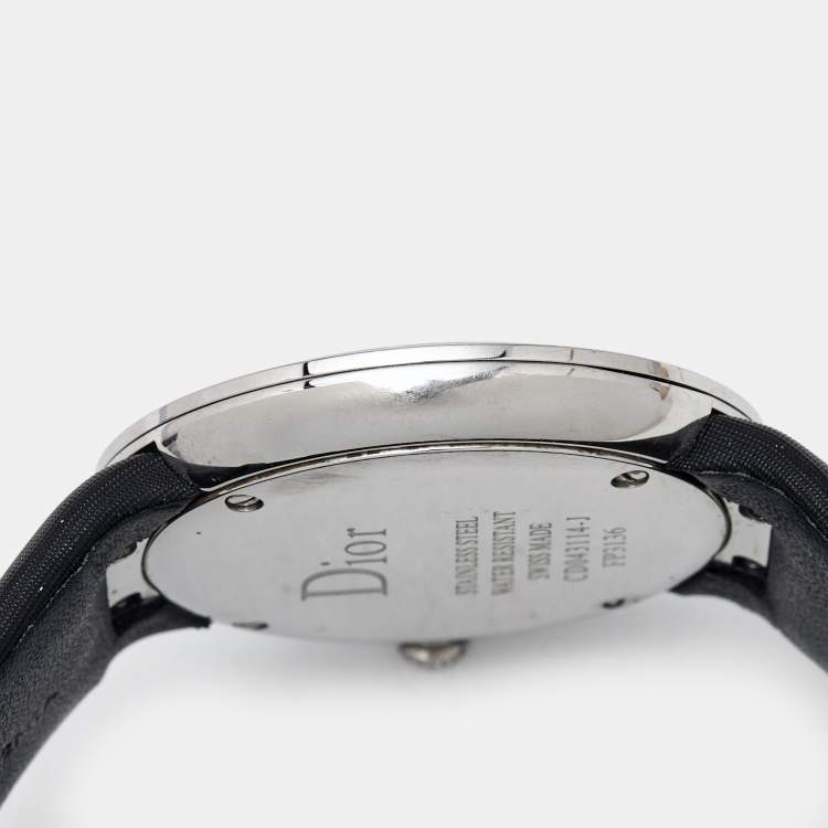 Pre Owned Dior Mother Of Pearl Diamond Stainless Steel La D De Dior CD043114A001 Women's Wristwatch 38 mm