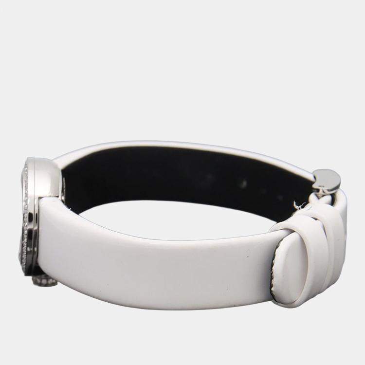 Pre Owned Christian Dior La D De Dior CD040110-J Quartz Diamond Stainless Steel Womens Wristwatch 19 mm