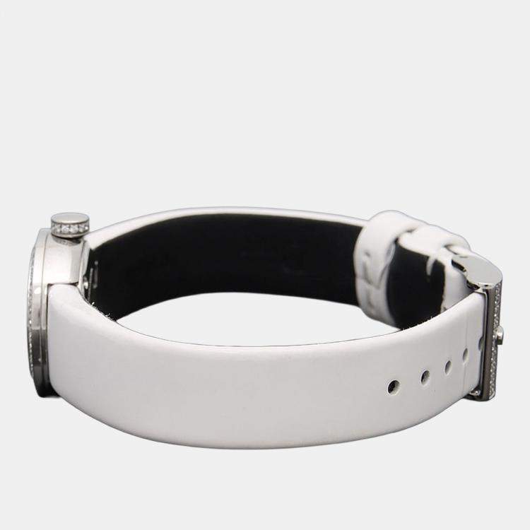 Pre Owned Christian Dior La D De Dior CD040110-J Quartz Diamond Stainless Steel Womens Wristwatch 19 mm