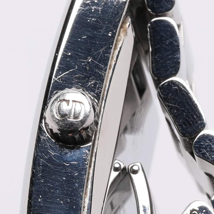 Pre Owned Christian Dior Silver Stainless Steel Riva D101-100 Women's Wristwatch 31 mm