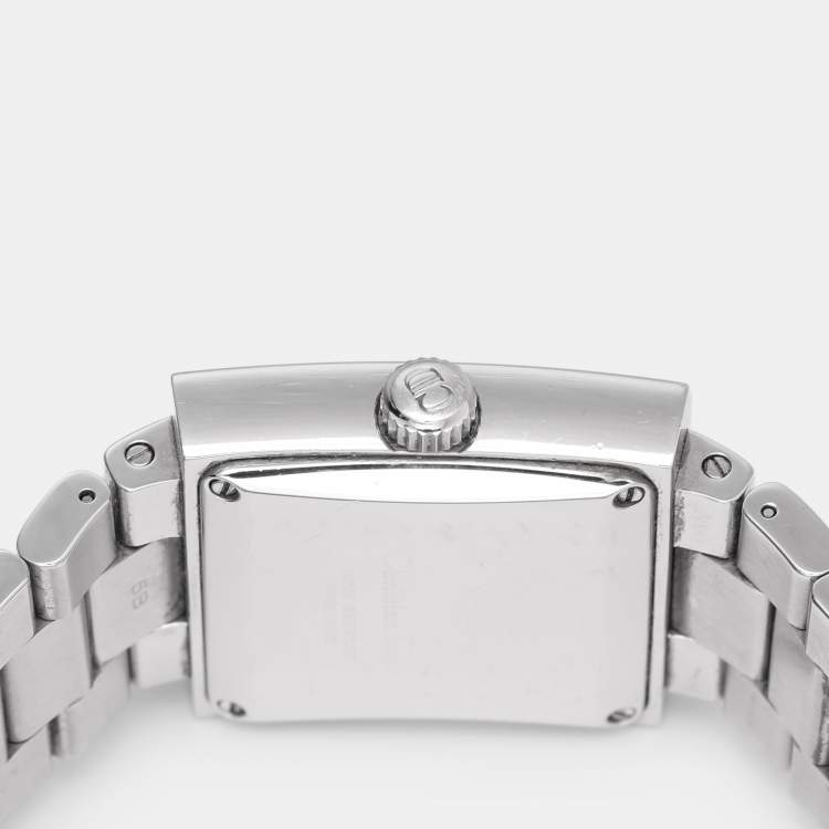 Pre Owned Christian Dior Silver Stainless Steel Riva D101-100 Women's Wristwatch 31 mm