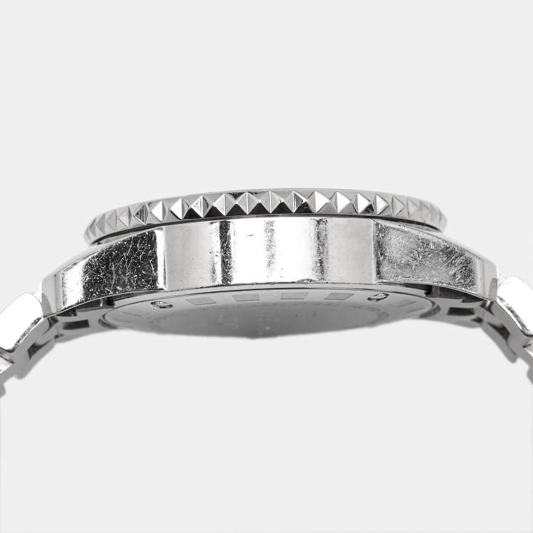 Pre Owned Dior Christal CD112112M001 White Dial Stainless Steel Women's Wristwatch 28 mm