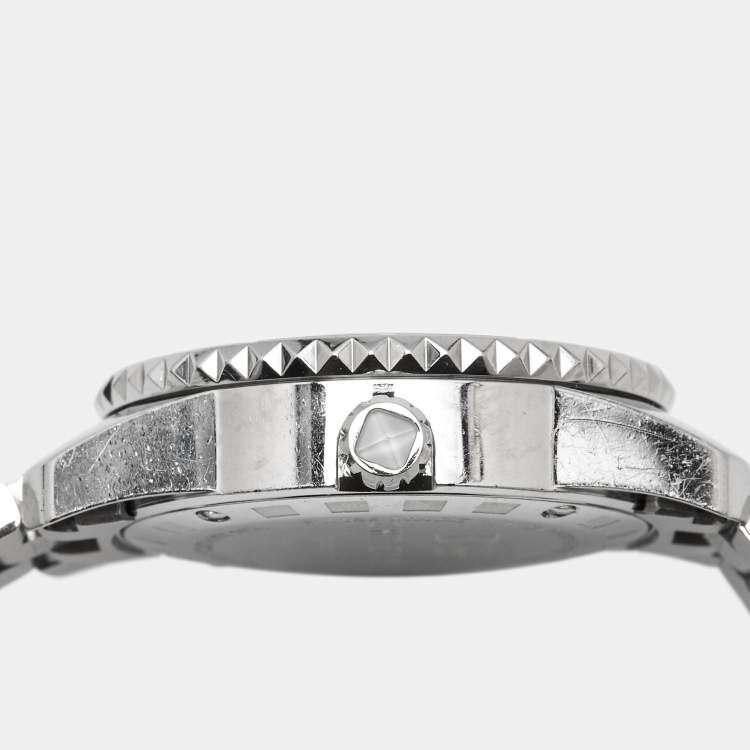 Pre Owned Dior Christal CD112112M001 White Dial Stainless Steel Women's Wristwatch 28 mm