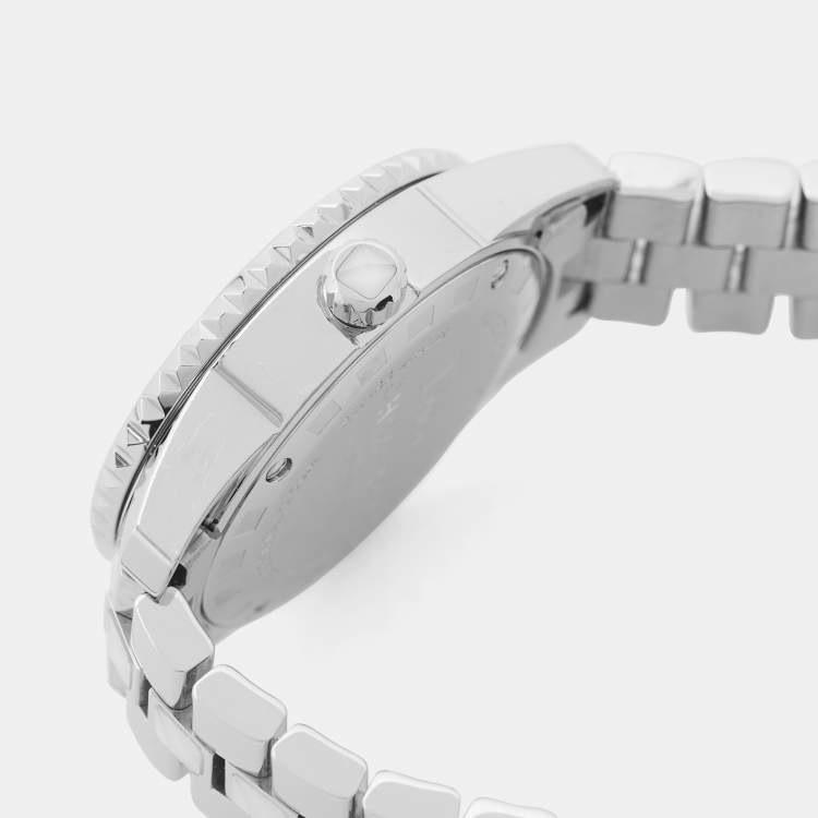 Pre Owned Dior Christal CD112112M001 White Dial Stainless Steel Women's Wristwatch 28 mm