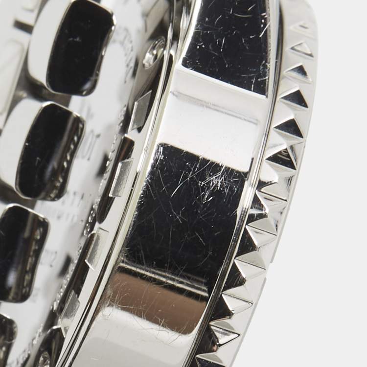 Pre Owned Dior Christal CD112112M001 White Dial Stainless Steel Women's Wristwatch 28 mm