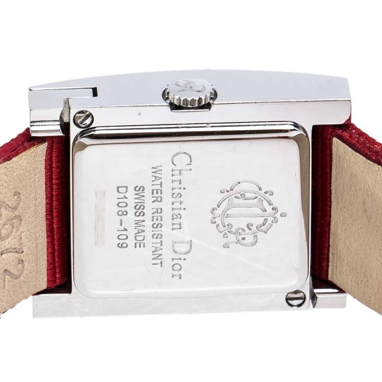 Pre Owned Dior Mother Of Pearl Stainless Steel Malice D108-109 Women's Wristwatch 19 mm