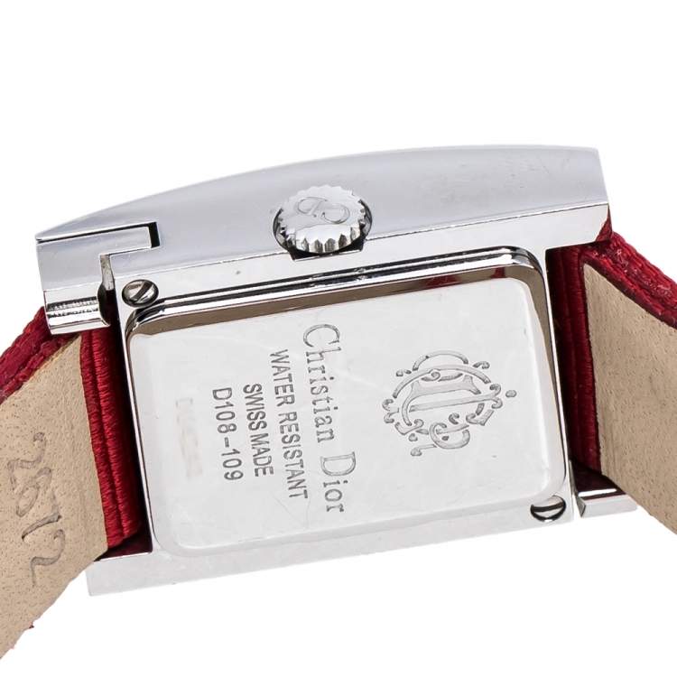 Pre Owned Dior Mother Of Pearl Stainless Steel Malice D108-109 Women's Wristwatch 19 mm
