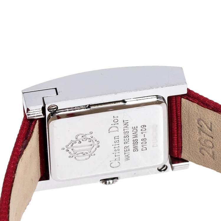 Pre Owned Dior Mother Of Pearl Stainless Steel Malice D108-109 Women's Wristwatch 19 mm
