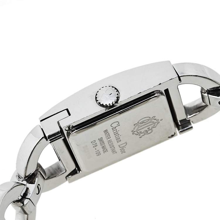 Pre Owned Dior Silver Stainless Steel Malice D78-109 Women's Wristwatch 19 mm