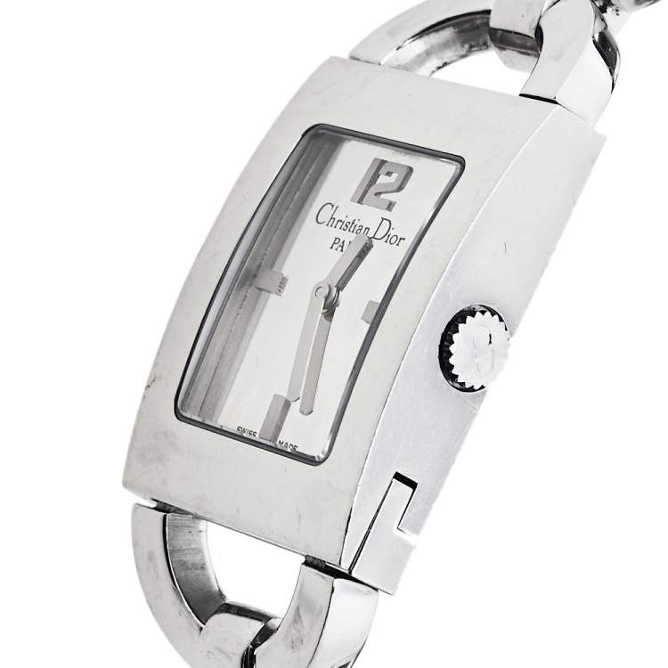Pre Owned Dior Silver Stainless Steel Malice D78-109 Women's Wristwatch 19 mm
