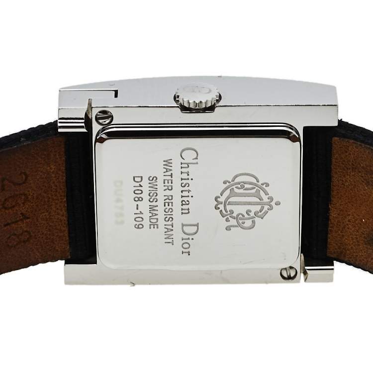Pre Owned Dior Black Stainless Steel Malice D108-109 Women's Wristwatch 19 mm